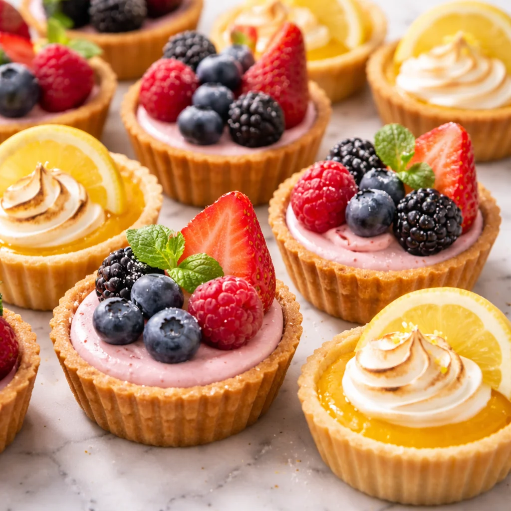 mini tart dessert selection catering platter